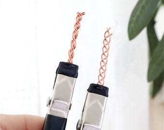 2pcs Spring Clamps Powerful Metal Coating Wire Clamp with Layer Handle for  DIY Jewelry Making Hand Winding Beading Special Purpose
