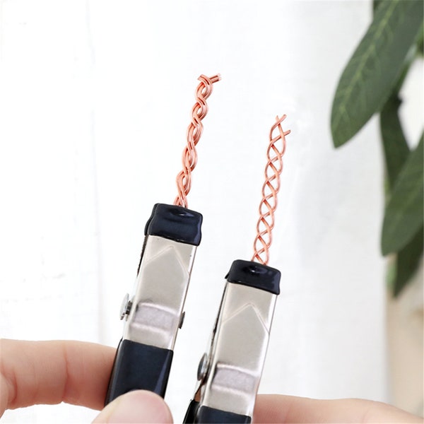 2 Stück Federklammern Leistungsstarke Metallbeschichtung Drahtklemme mit Layer Griff für DIY Schmuckherstellung Handaufzug Perlen Spezieller Zweck