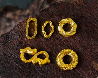 Zapięcie łączące 24K czystego złota Luksusowe akcesoria do tworzenia biżuterii DIY 1 szt.