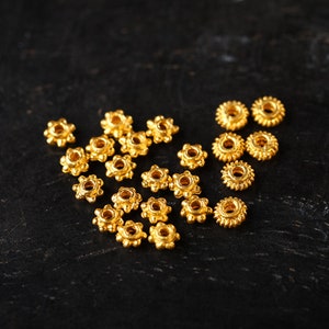 24K Pure Gold 999 Spacer Beads for Bracelet Necklace Jewelry Making, One Bead