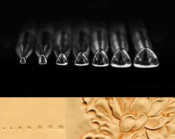 Leder Druck Punch Werkzeuge handgemachte Schnitzerei Lederhandwerk Skulptur Stempel 7 Arten