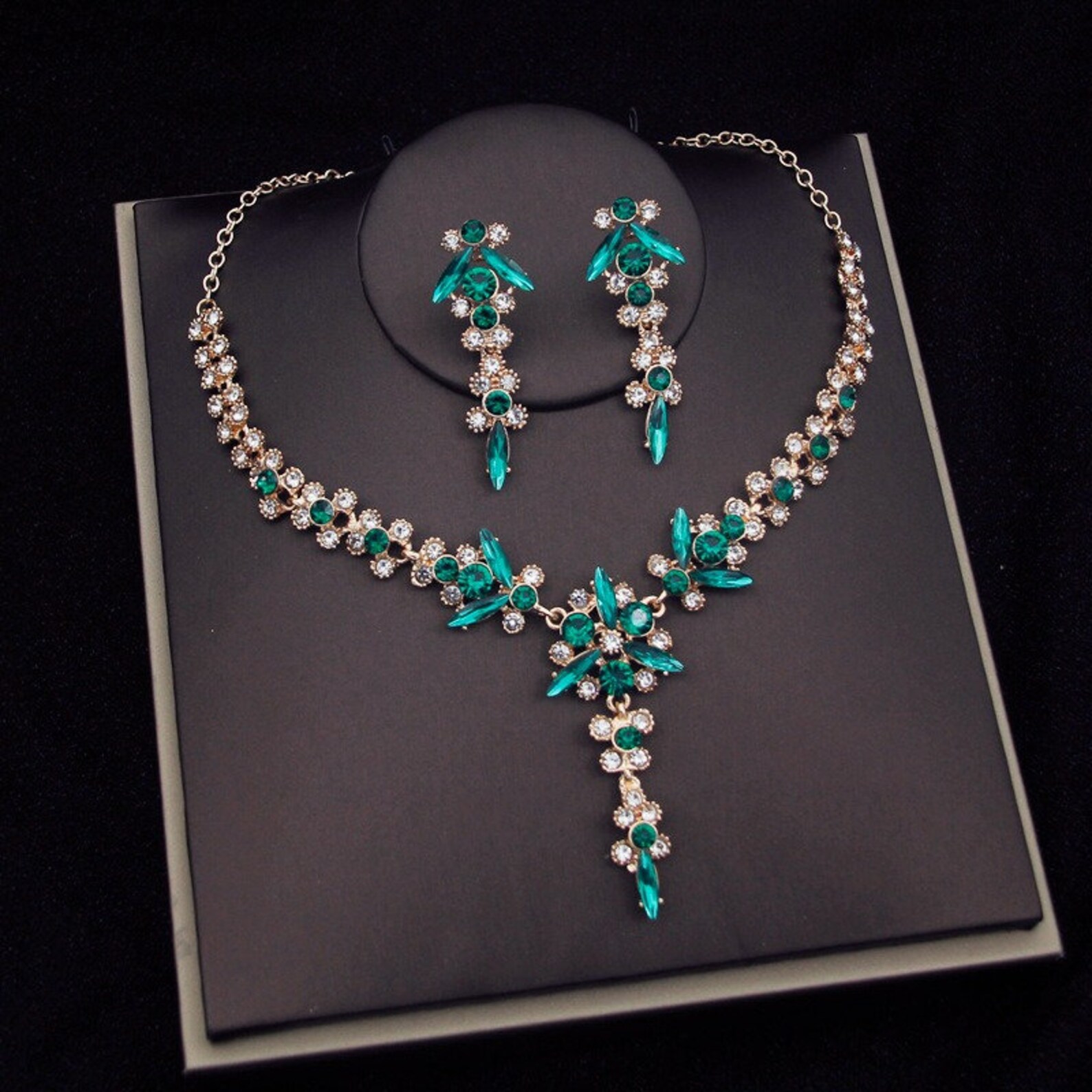 Green Crystal Bridal Tiara Quinceanera Crown Silver Tiara Etsy