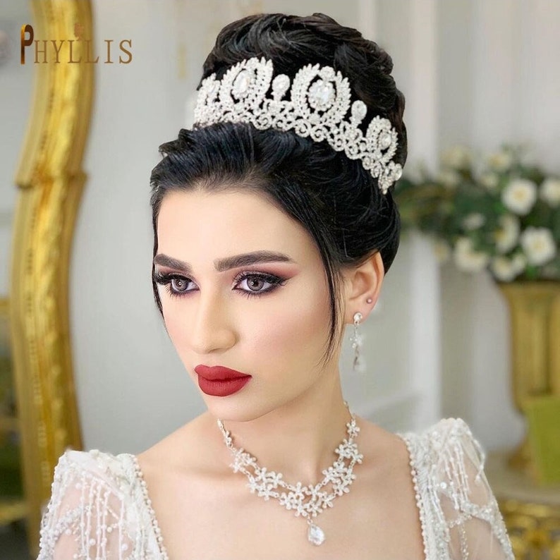 Bridal Tiara Set Wedding Jewelry Set Bridal Necklace Etsy