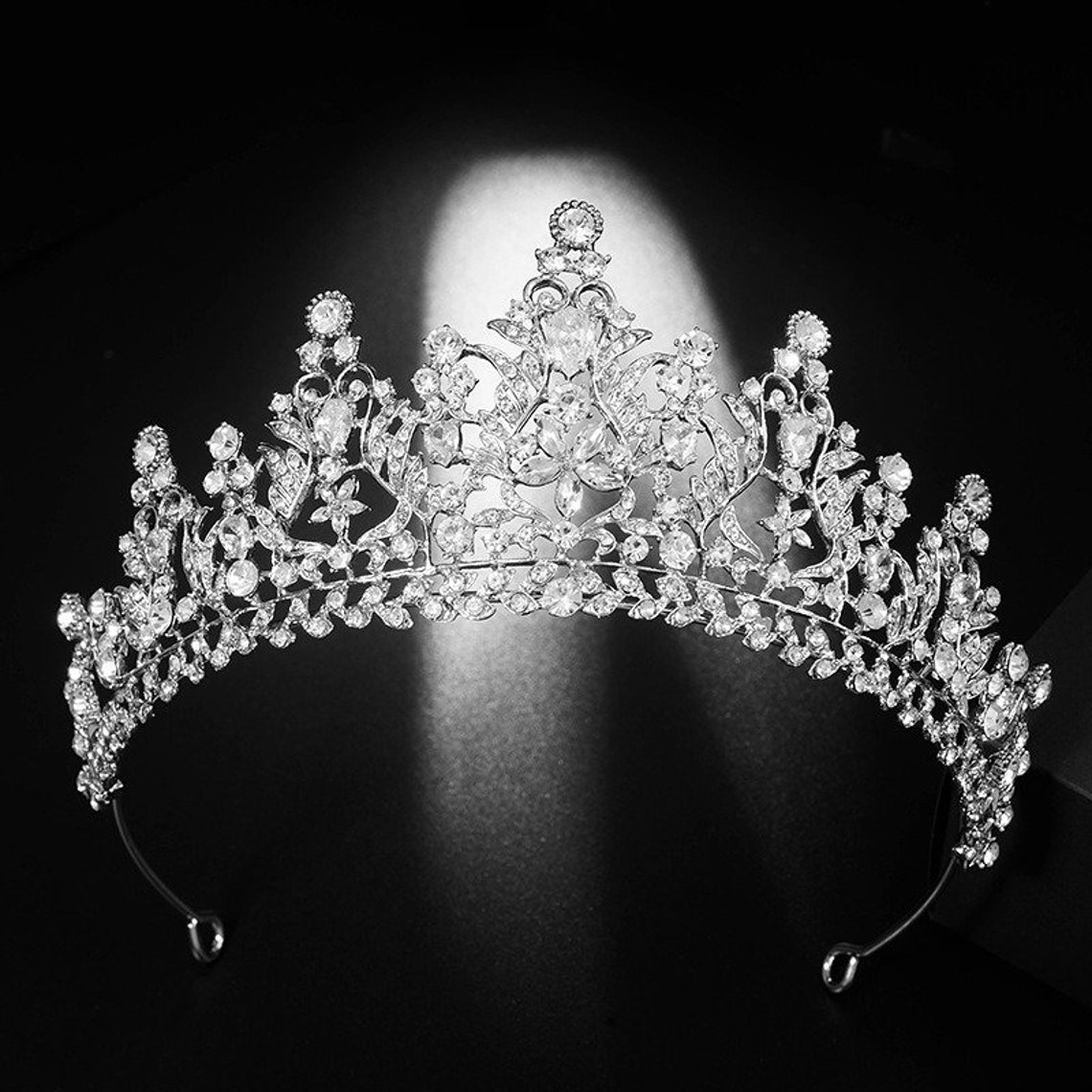 Crystal Bridal Tiara Royal Tiara Retro Tiara Bridal Etsy