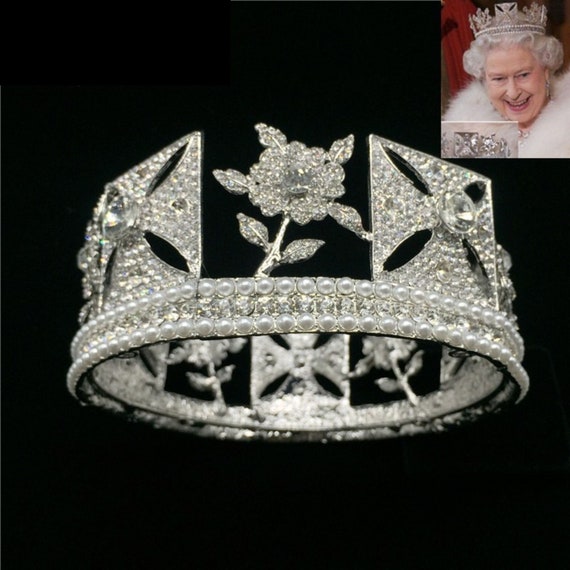 Queen Elizabeth Crown I Queen Elizabeth Tiara British Royal Etsy