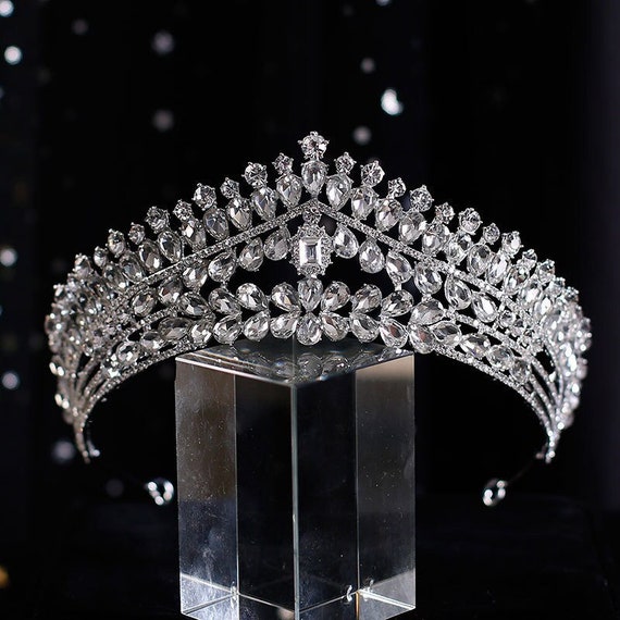 European Queen Crown Bridal Tiara Queen Mary Fringe Royal - Etsy