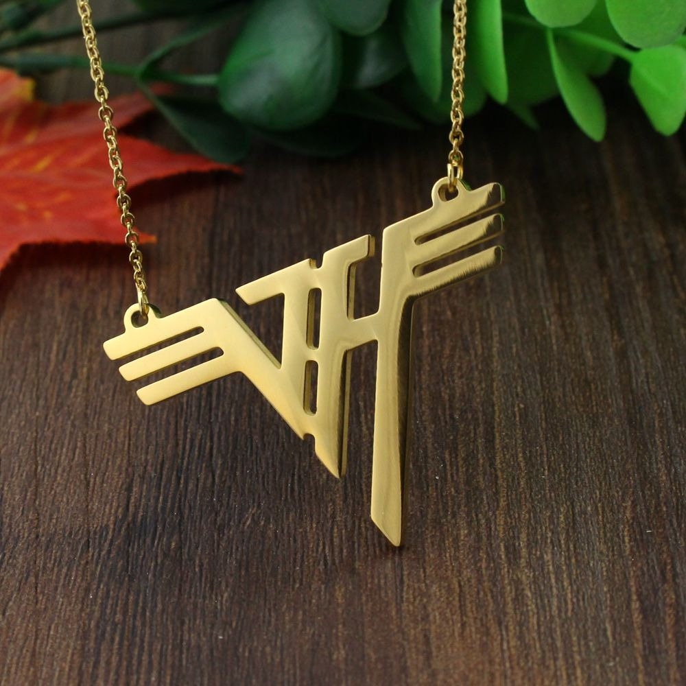Eddie Van Halen Logo Pendant Necklace rock Band Necklace vh Logo