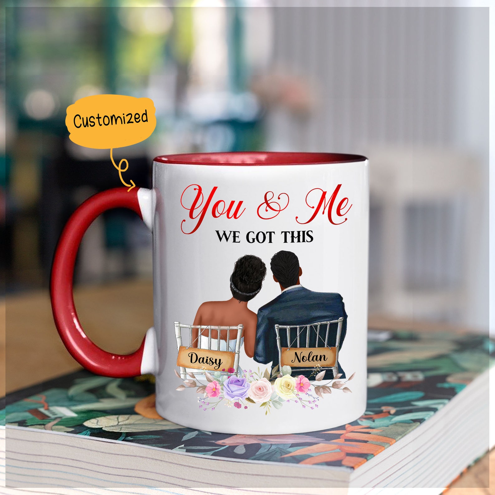 Personalized Black Couple Coffee Mug Black Queen Mug Black Etsy