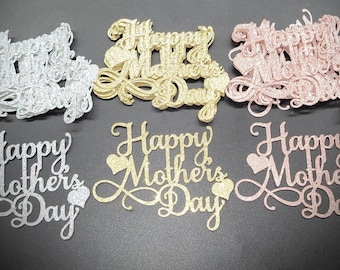 12 pcs Mother's Day Toppers; Treat toppers; Cardstock toppers; Breakable heart toppers; Dia de Mama Cartulinas; Cartulinas para postres