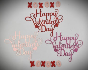 Set of 12- Happy Valentines day toppers; treat toppers; valentines day; valentines 2023; toppers for treats; strawberries toppers