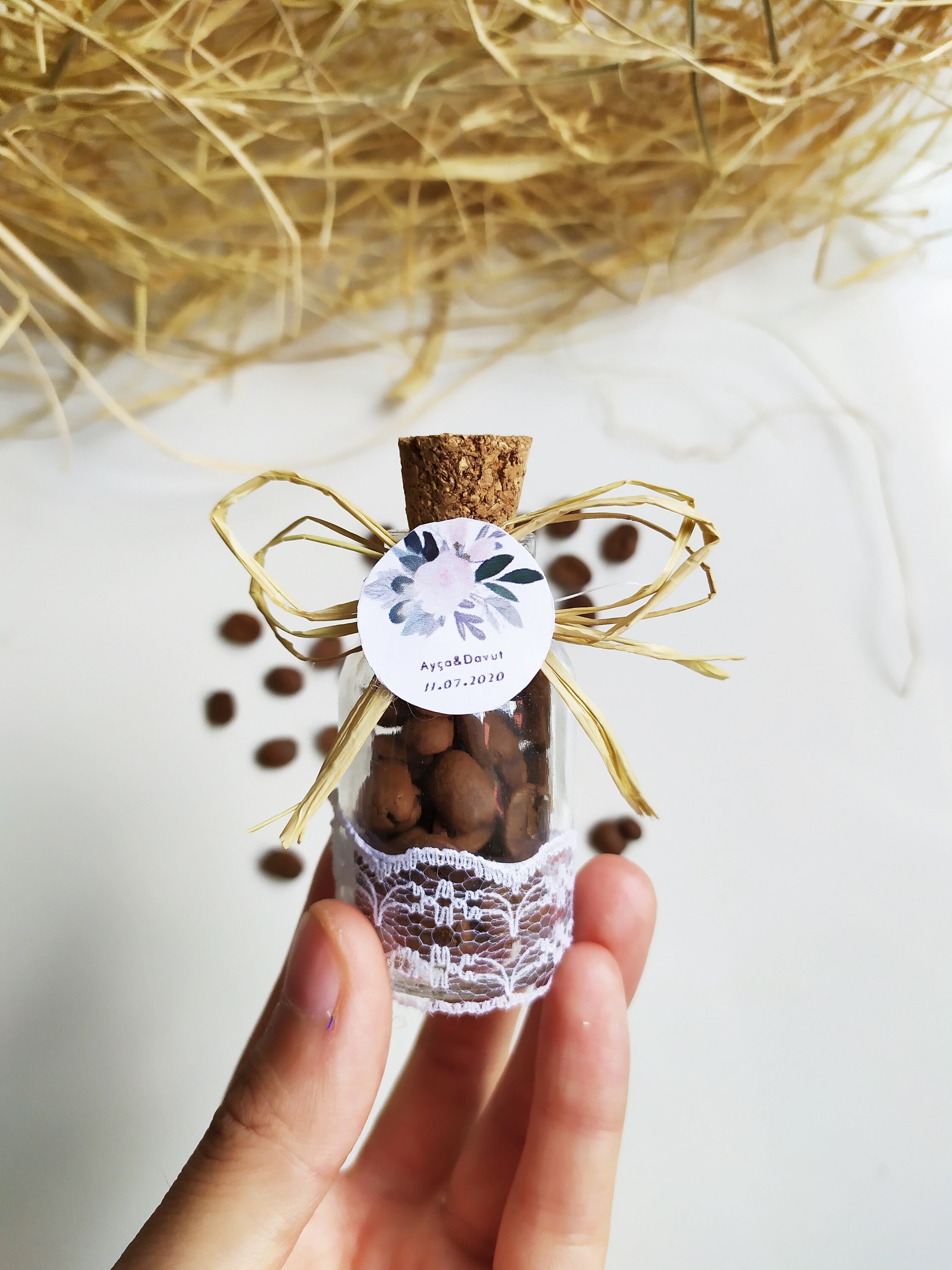 Wedding Favors For Guests Coffee Bean Favors Glass Bottle Etsy