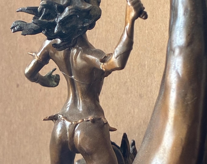 Boris Vallejo Bronze Fantasy Sculpture” Maiden of the Golden Ax” - Etsy