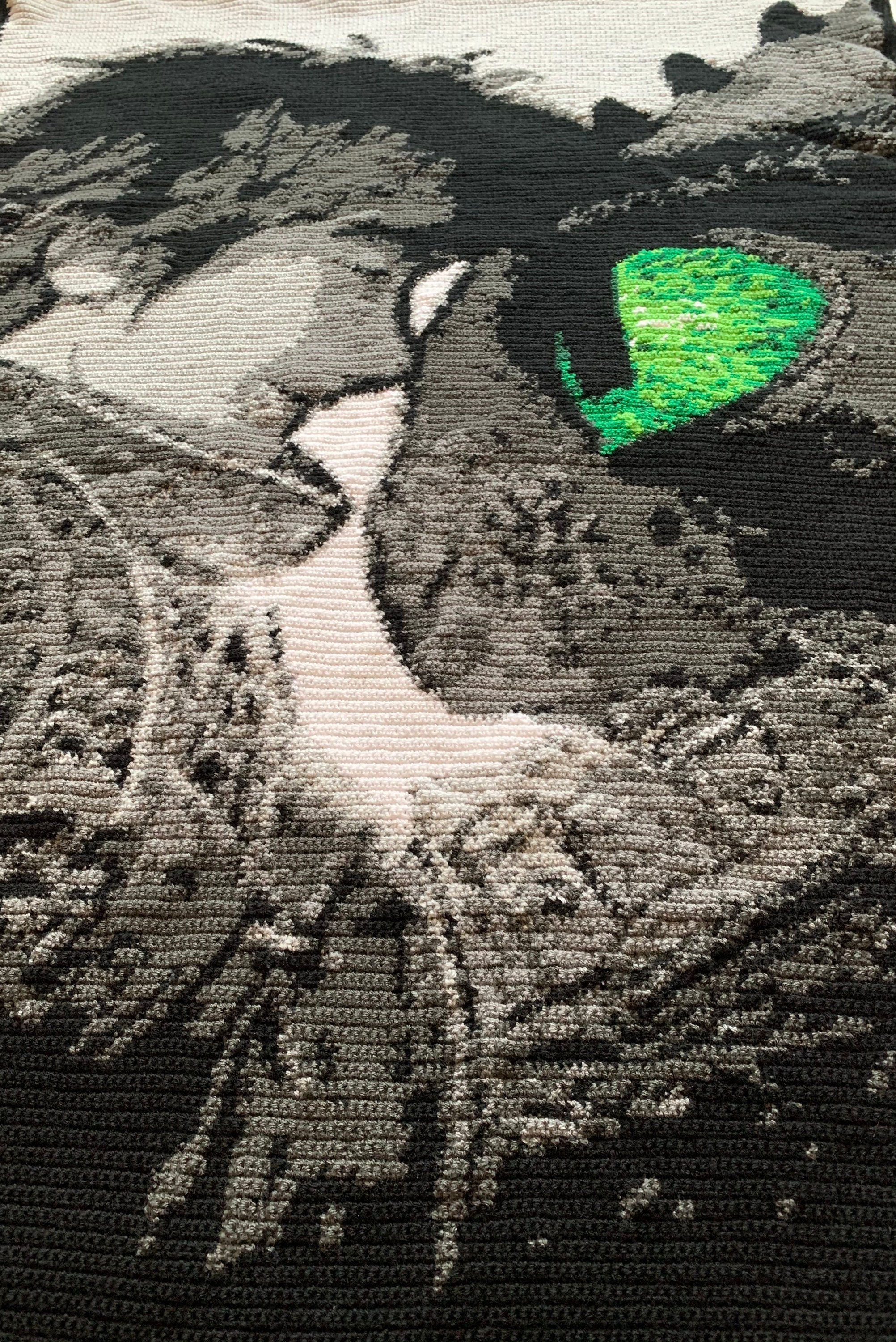 Graphghan, Decke, Ohnezahn, Hicks, Portrait, Drache, handmade, gehäkelt ...