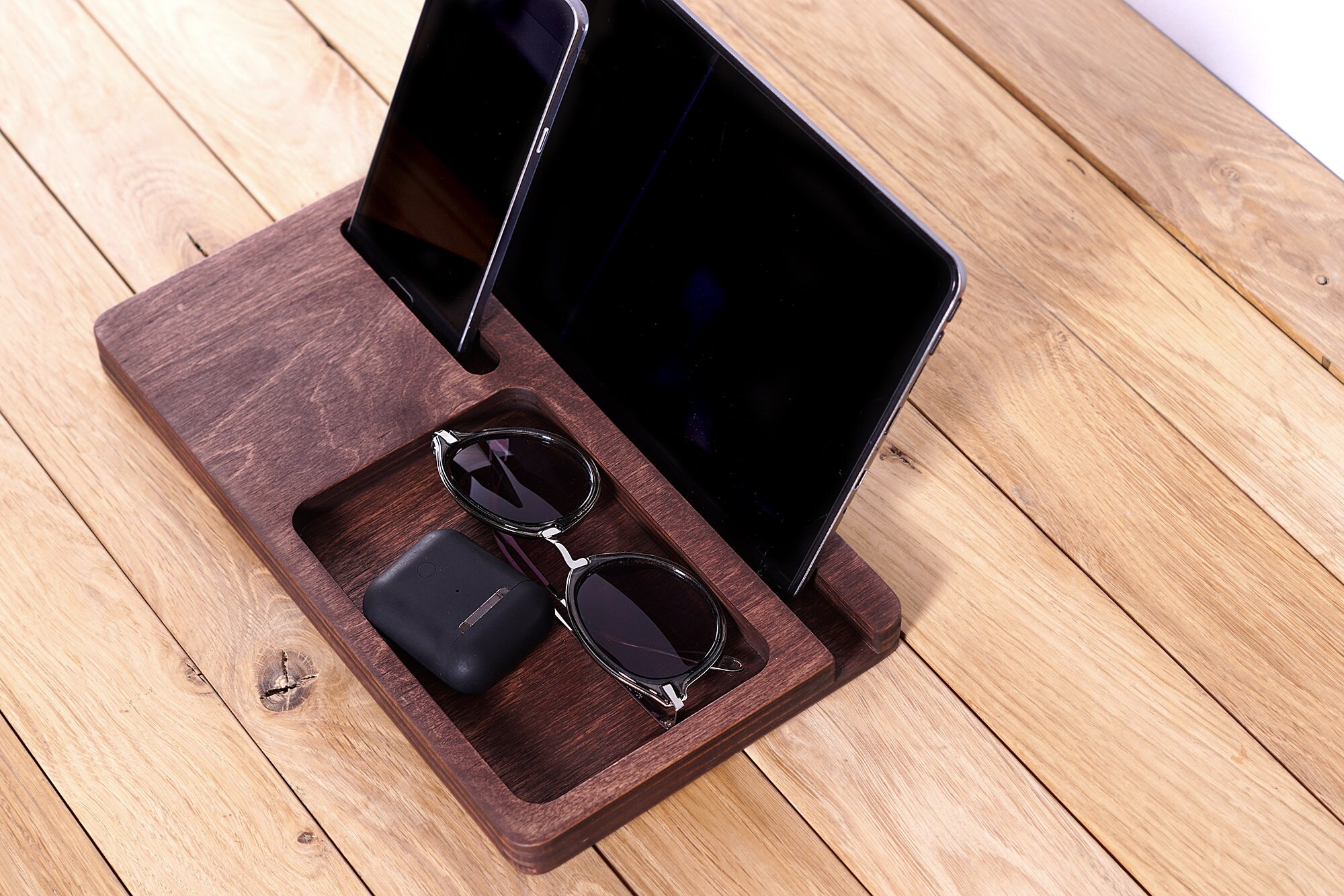 Wood Charging Station Wood Docking Station Charging Station Organizer