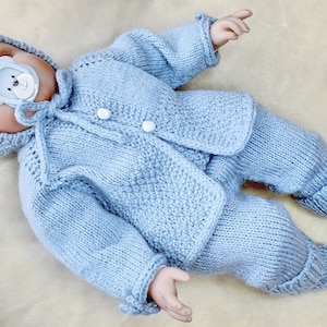 Strick Kleidung für ein Baby 0-3 Monate Strick Kleidung Set für ein Baby Warme Kleidung für ein Baby Overall für ein Baby Winter warmer Baby Overall