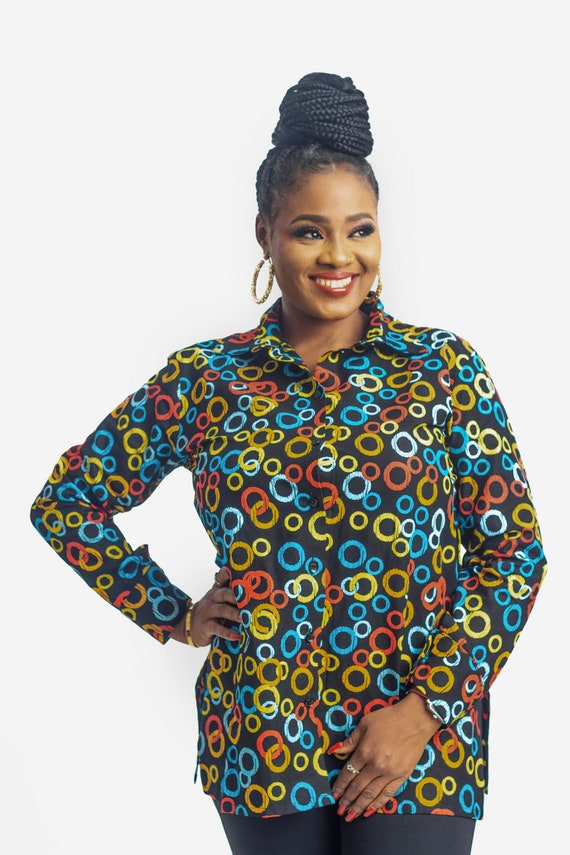 Female ankara shirts cheap