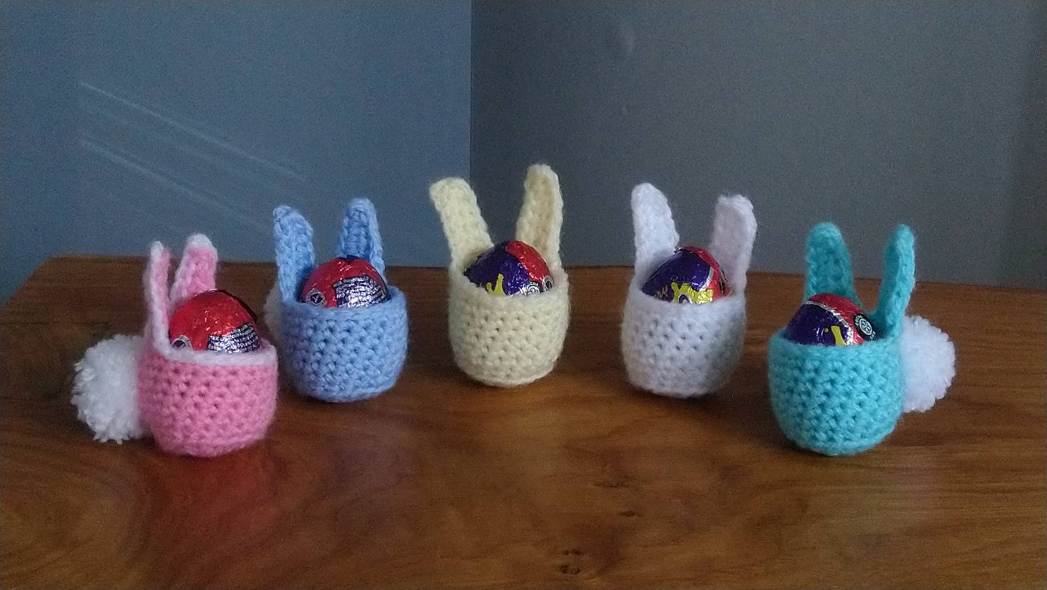 Crochet Easter Bunny Tail Chocolate Creme Egg Cosy Cover Etsy UK