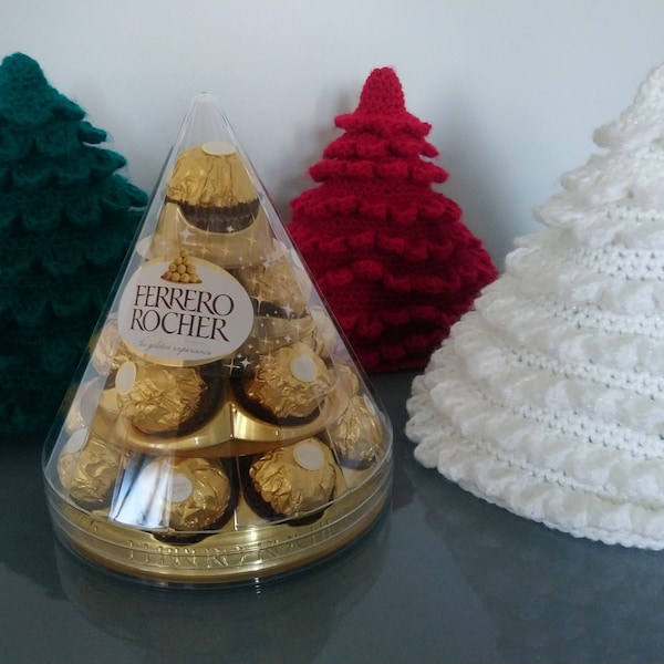 Crochet PDF Pattern Ferrero Rocher Christmas Tree Cover Table Centre