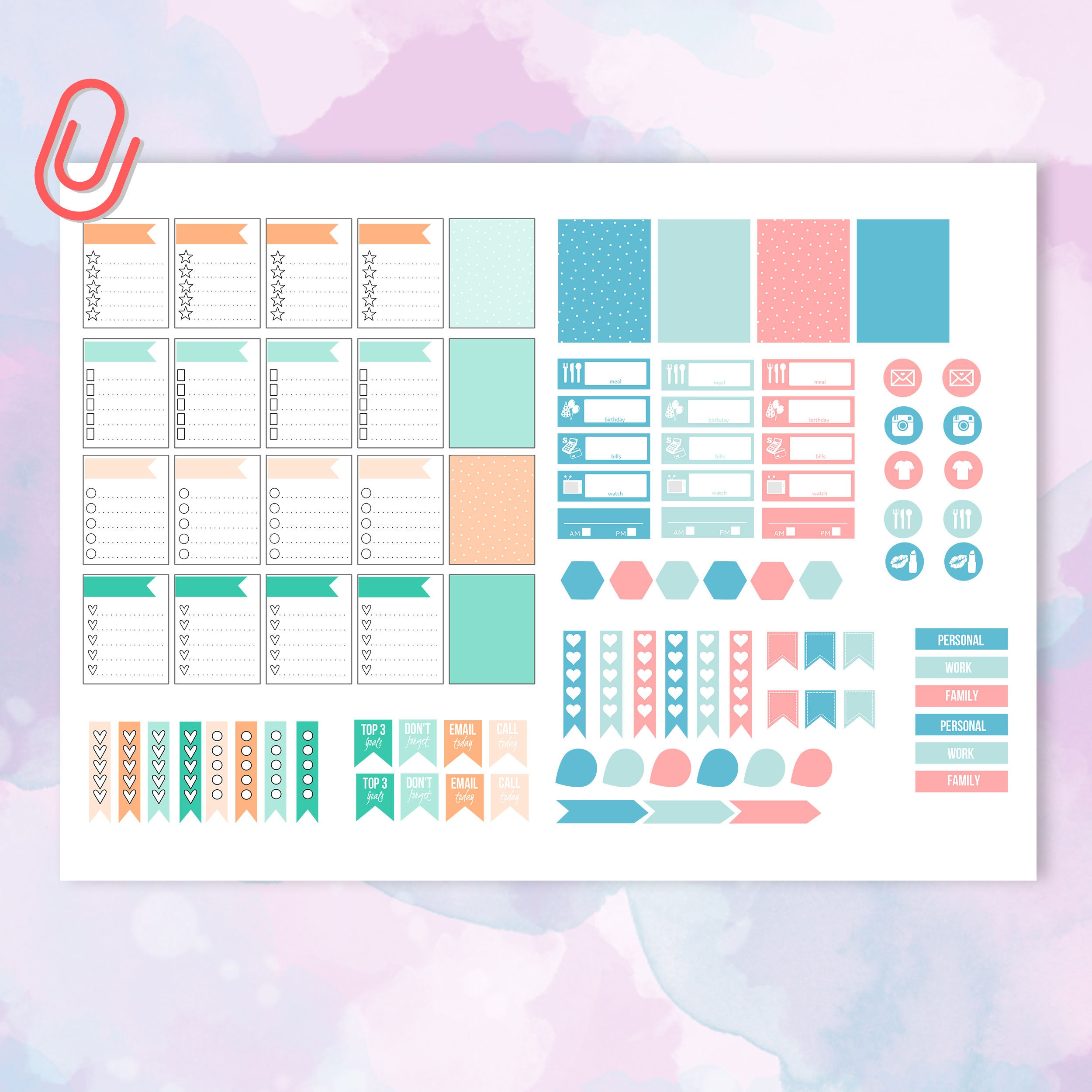 Onenote notability noteshelf stickers 2021 digital/electronic Etsy