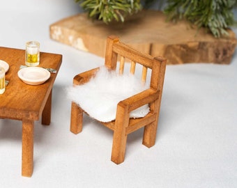 Mini chair | Accessories Secret Santa door | Miniature furniture gnome