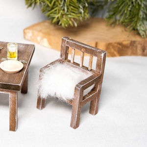 Mini chair Accessories Secret Santa door Miniature furniture gnome image 1