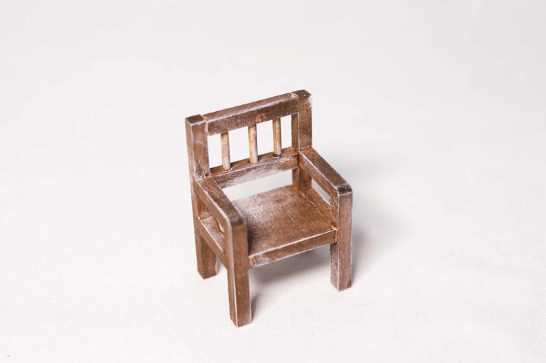 Mini chair Accessories Secret Santa door Miniature furniture gnome image 5