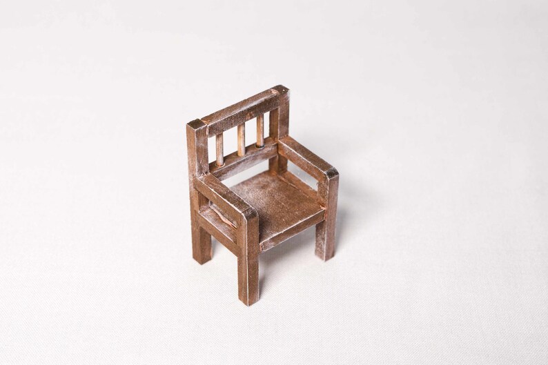 Mini chair Accessories Secret Santa door Miniature furniture gnome image 2