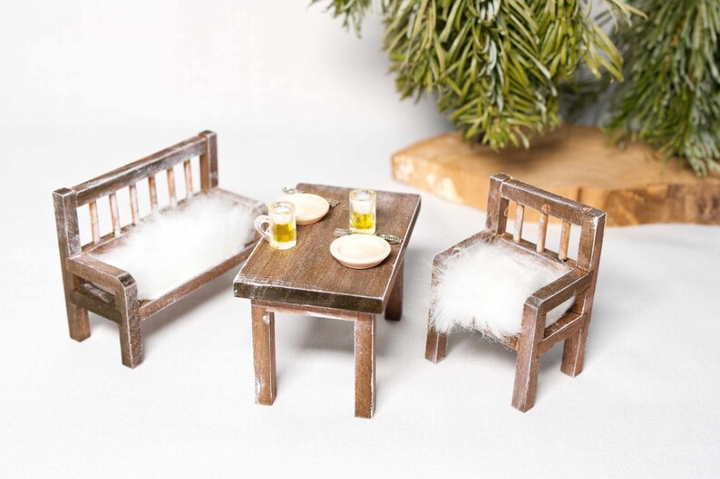 Mini chair Accessories Secret Santa door Miniature furniture gnome image 1