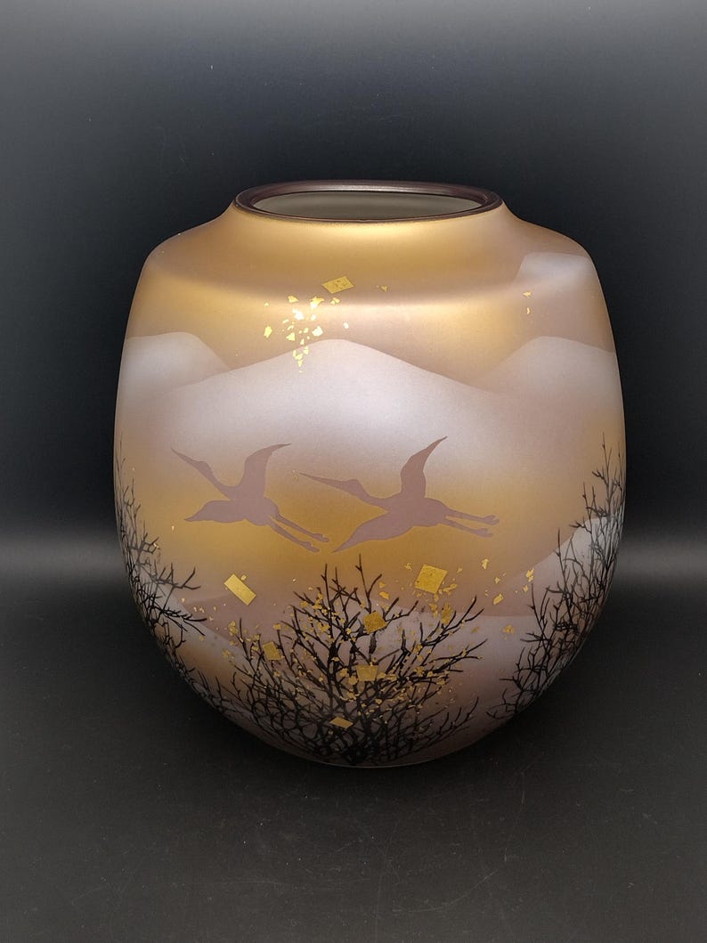 Kutaniyaki Pottery Vase - Thumbnail 3