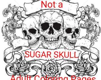 Download Skull Coloring Book Etsy