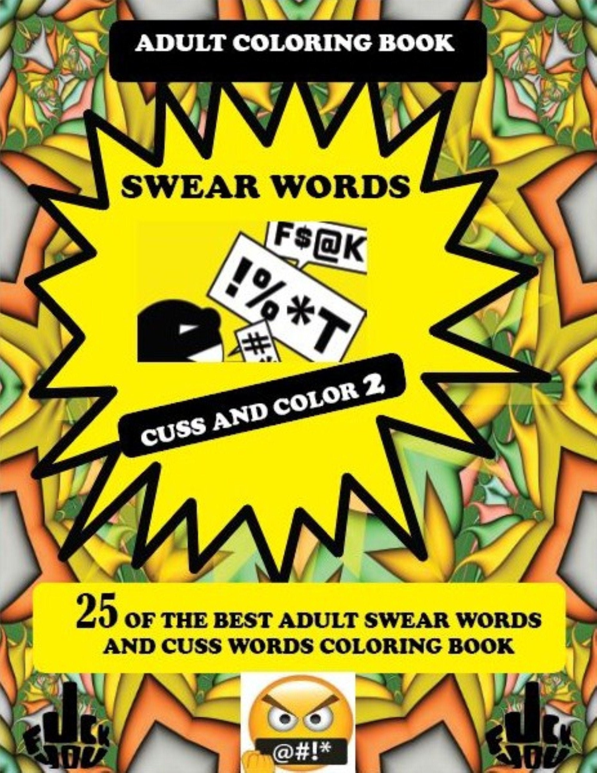 Maybe Swearing Will Help Adult Coloring Book Set - Coloring Books for Adults  Relaxation with 30 Markers in a Case - Motivational Swear Word Anxiety  Relief - Color Cuss & Laugh Your