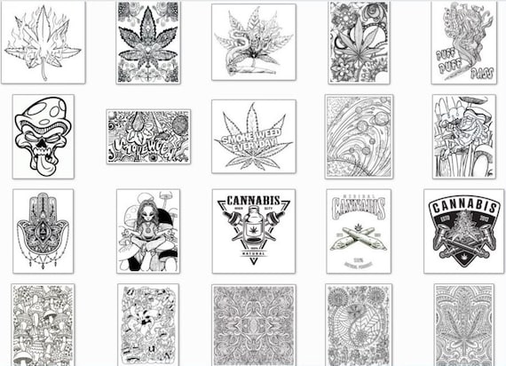 Stoner Coloring Book For Adults: Stoner Gift For Men & Women- The Funny  Psychedelic Coloring Book With 30 Trippy Marijuana Themed Coloring Pages  (Paperback)