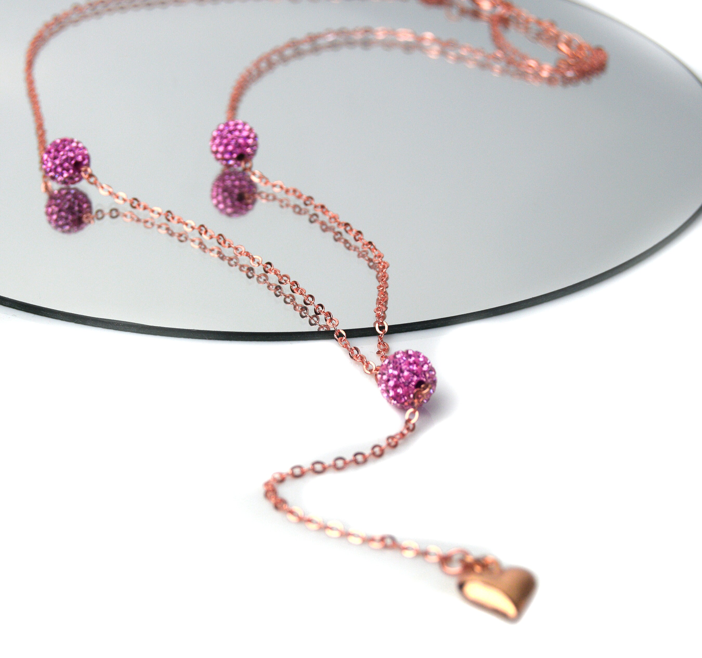Rose Quartz Necklace Rose Quartz Pendant Necklace Gold Rose