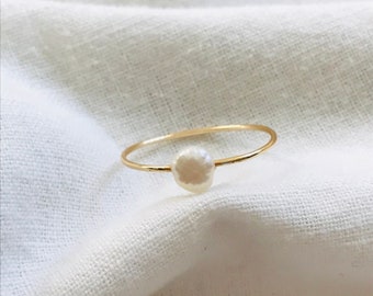 Handmade Pearl Ring | Minimal Rings | Clean Girl Rings