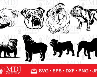 Download American Bulldog Svg Etsy