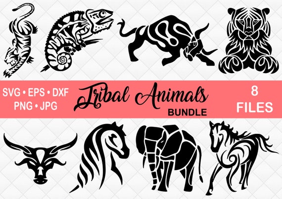 Download Tribal Animals 02 Svg Cut File Tribal Animals Svg Bundle Etsy