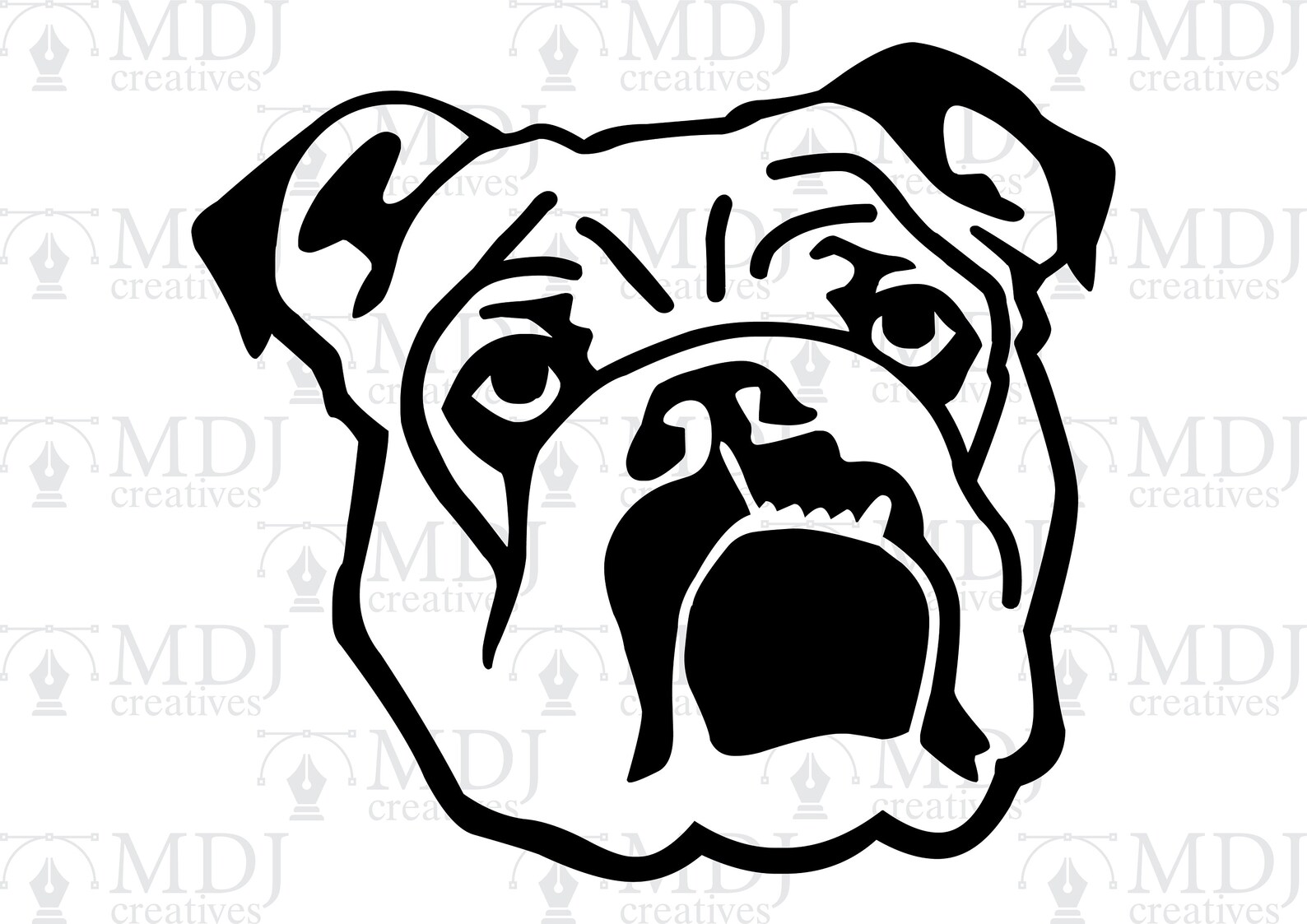 English Bulldog 05 Svg Cut File English Bulldog SVG Cute Etsy