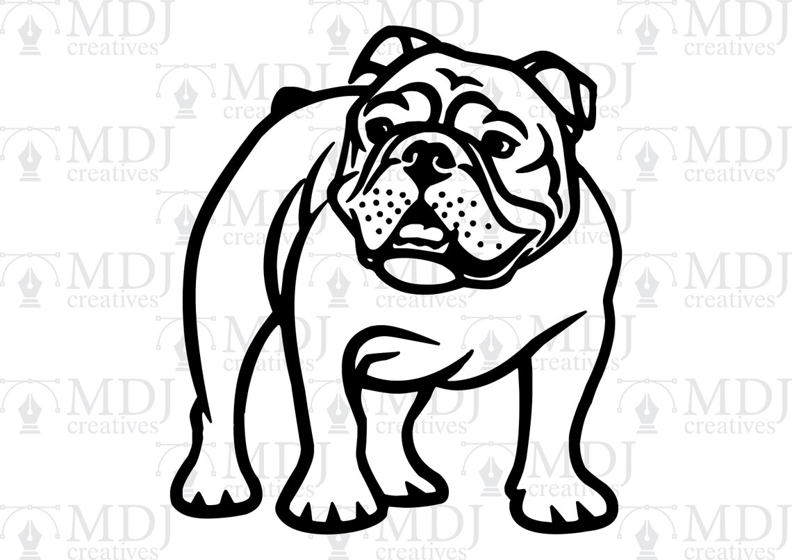 English Bulldog 02 SVG Cut File English Bulldog SVG Cute | Etsy