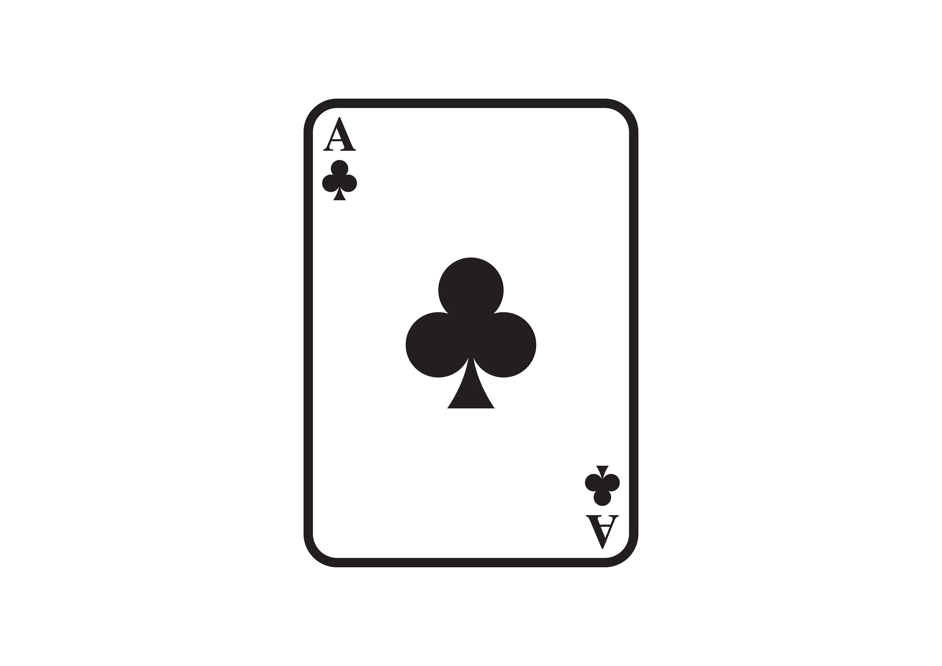 Aces Playing Cards SVG: Spade, Heart, Club, Diamond (digital
