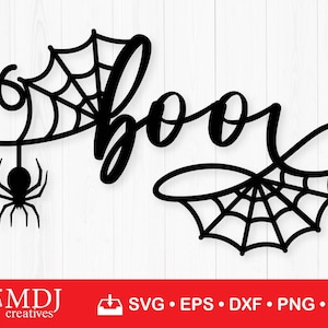 Boo SVG, Halloween Svg, Boo Spider Web Svg, Boo Cricut, Boo Silhouette, Boo Png, Digital Download, cut files, svg, dxf, eps, png, jpg