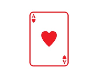 Aces Playing Cards SVG: Spade, Heart, Club, Diamond (digital
