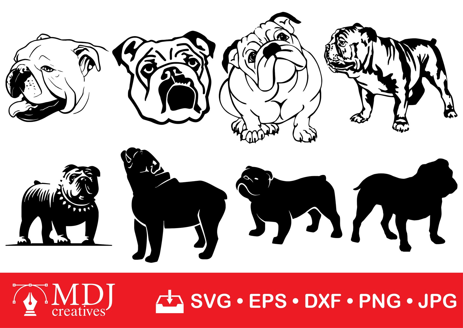 English Bulldog 05 Svg Cut File English Bulldog SVG Cute Etsy