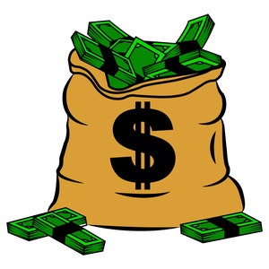 Money Bag SVG, Money Bag Clipart, Cash Bag svg, Bank Bag svg, Bag of Money svg, Money Bag with Dollar Sign, Dollar Bag svg, Cash Bag png image 2