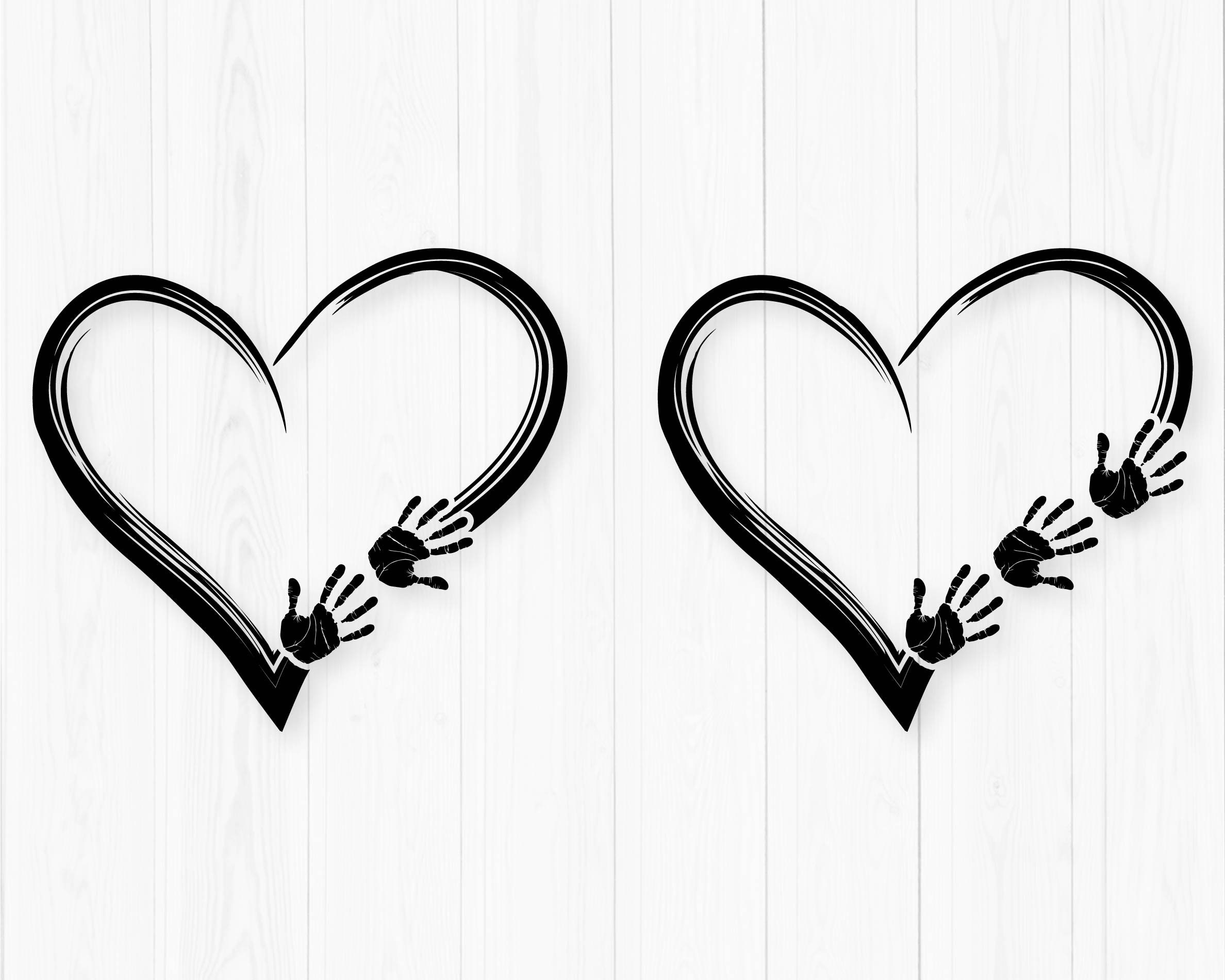 Heart Hand SVG Bundle Grandma Heart Svg Memaw Nonnie Aunt - Etsy