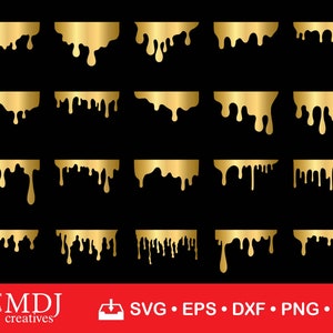 20 Dripping Borders SVG Bundle, Dripping Borders SVG, Dripping Svg, Drip Svg, Svg for Cricut and Silhouette, Instant Download