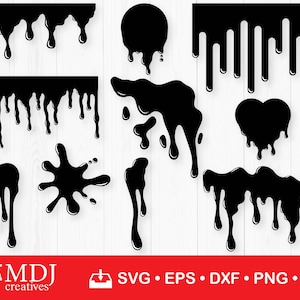 Dripping Bundle SVG, Dripping Borders Svg, Dripping Svg, Halloween Svg, Blood Dripping Svg, Paint Dripping Svg, Chocolate Dripping Svg, SVG