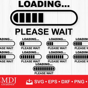 Loading Please Wait SVG, Loading Bar Bundle, Loading Progress Bar Cut File, Please Wait Vector File, Loading Bar Vector, Loading Clip Art