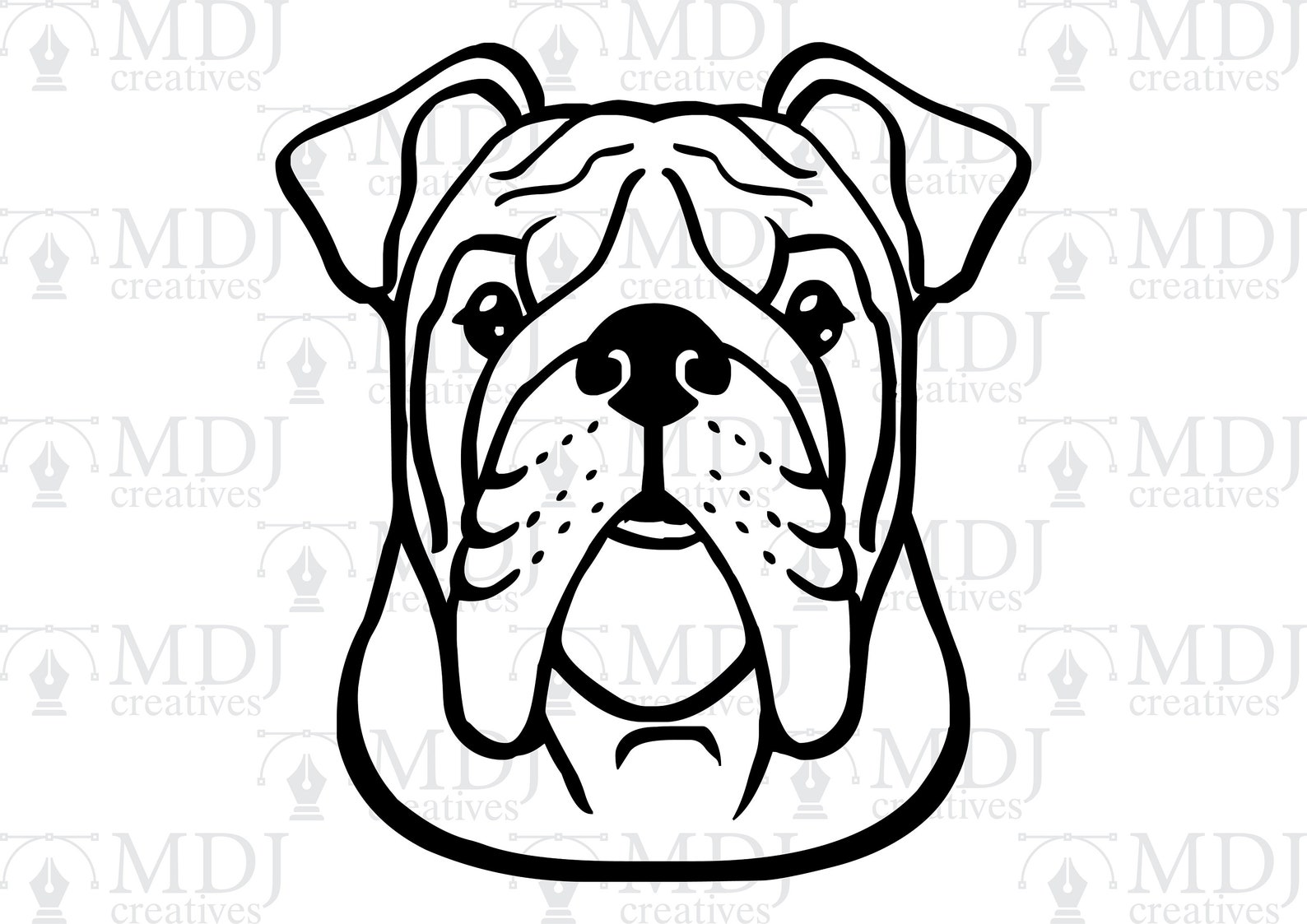 English Bulldog 04 SVG Cut File English Bulldog SVG Cute | Etsy UK