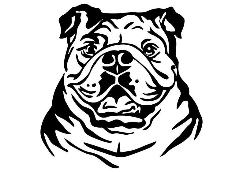 English Bulldog 04 Svg Cut File Clipart Download 8 Files | Etsy