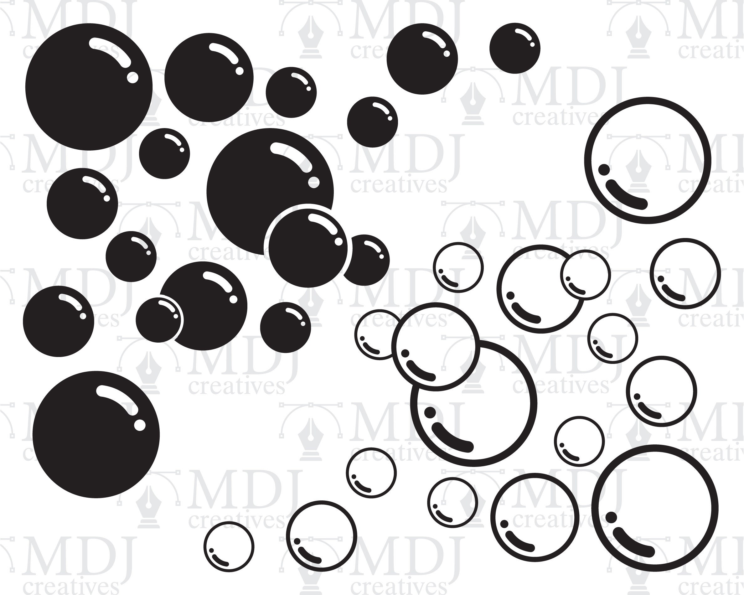 Bubbles SVG Bundle Bubble Svg Bubble Clipart Clipart Soap - Etsy UK